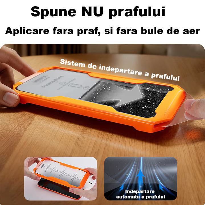 Folie Sticlă Privacy pentru iPhone și Samsung – Nimeni Nu-ți Mai Vede Ecranul, Se Aplică Singură