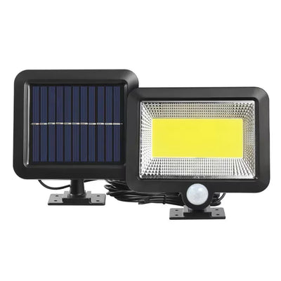 Lampă Solară de Perete HOZRO SL-F100, 100 LED-uri COB, Senzor de Mișcare și Telecomandă