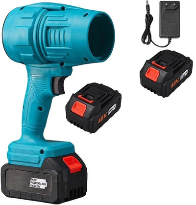 Suflantă Multifuncțională Portabilă 48V, 25.000 RPM, 2 Acumulatori - Zăpadă, Frunze și Uscare Auto