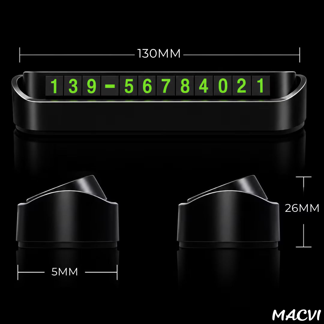 Suport Telefon Auto Retractabil Magnetic pentru Bord, cu Afișaj Număr Parcare Temporară
