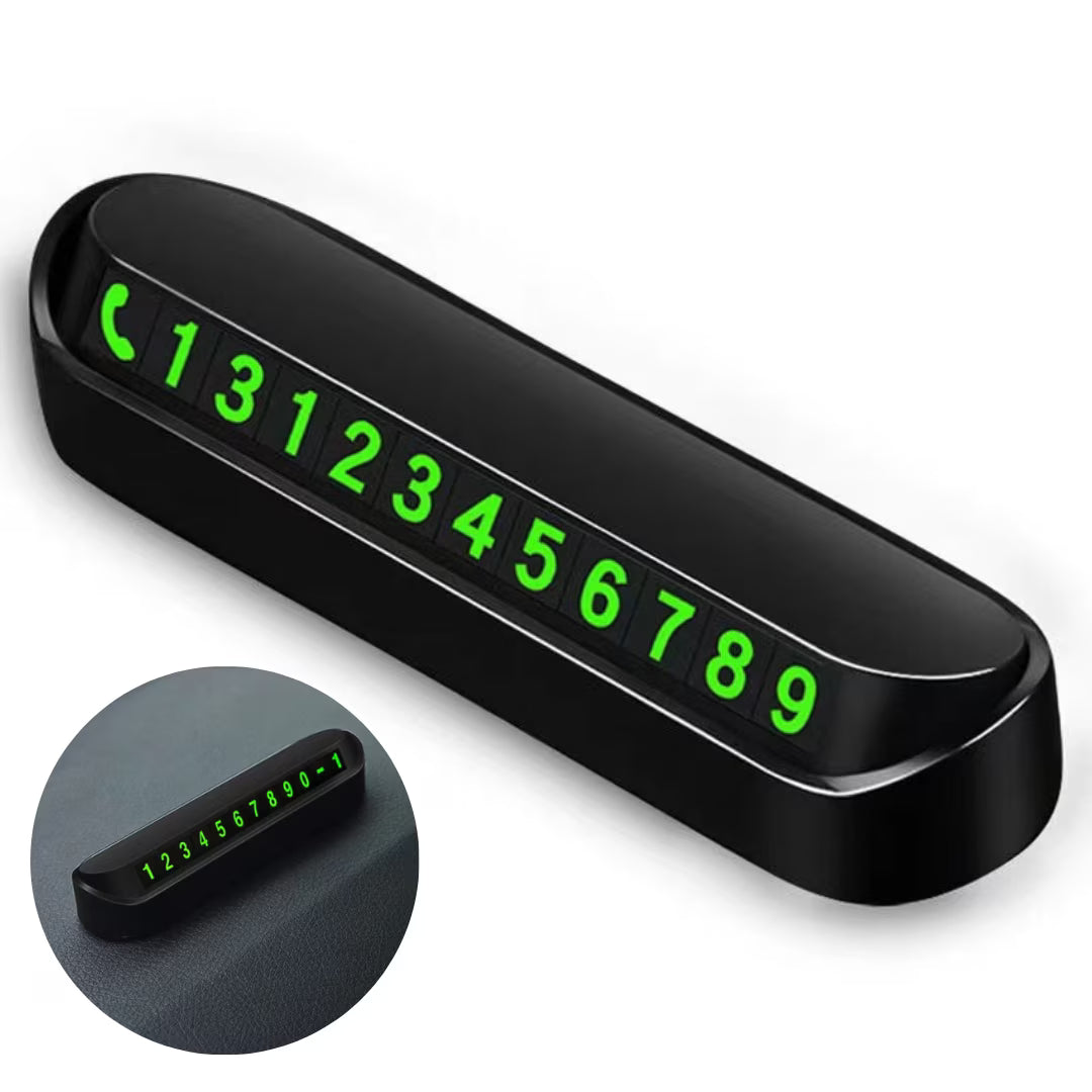 Suport Telefon Auto Retractabil Magnetic pentru Bord, cu Afișaj Număr Parcare Temporară