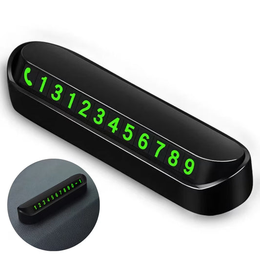 Suport Telefon Auto Retractabil Magnetic pentru Bord, cu Afișaj Număr Parcare Temporară