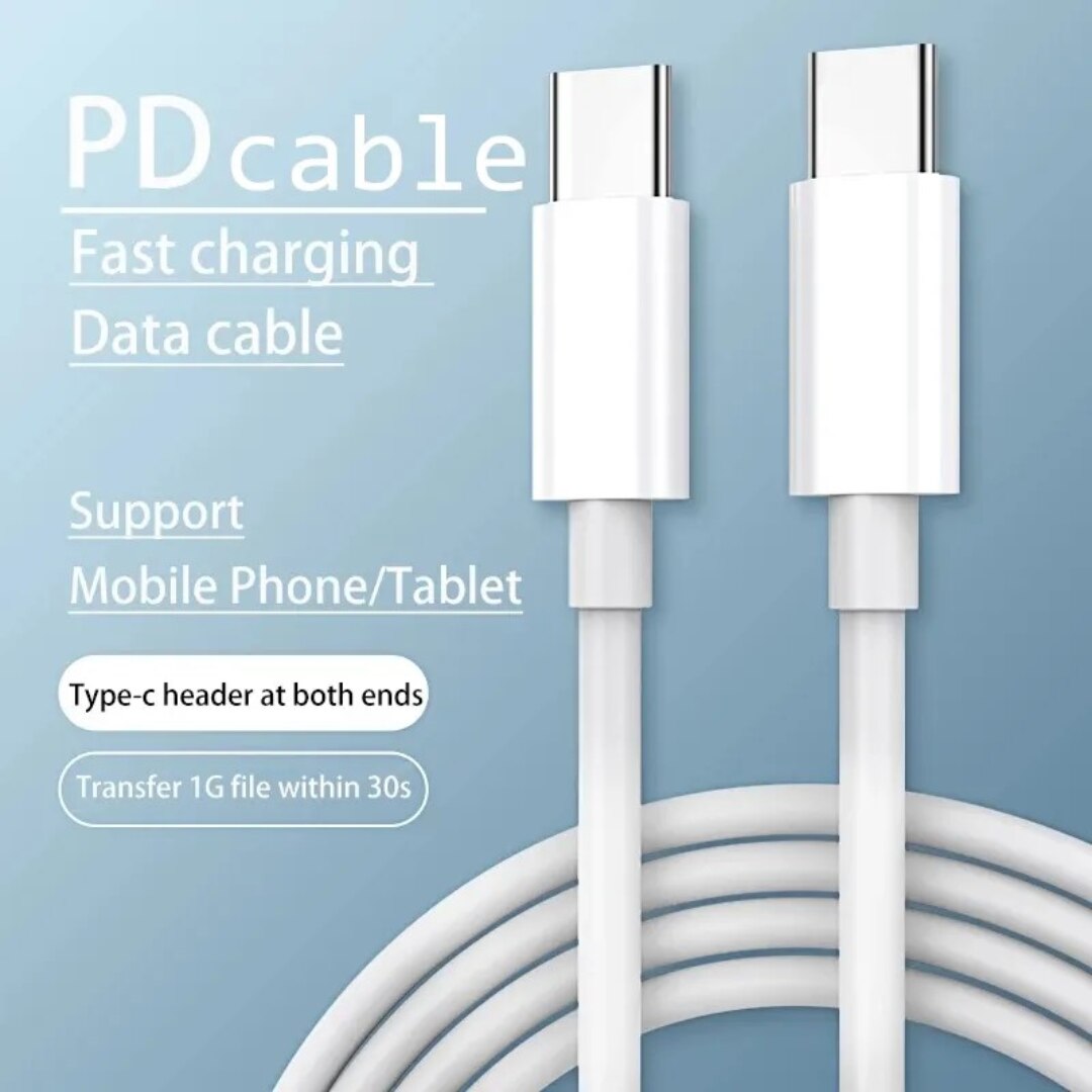 Cablu de Date și Încărcare Type-C la Type-C, Super Fast Charging, 1m